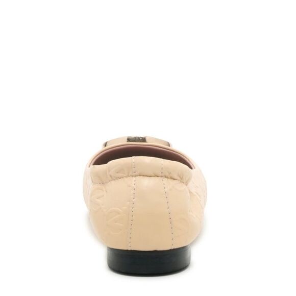 Valentino Beige Flats with Gold Logo New with dust bag/box $479 - Picture 7 of 12